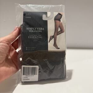 Simply Vera Wang Control Top Tights Size 3 Brown Espresso Sheer 15 Denier NIP